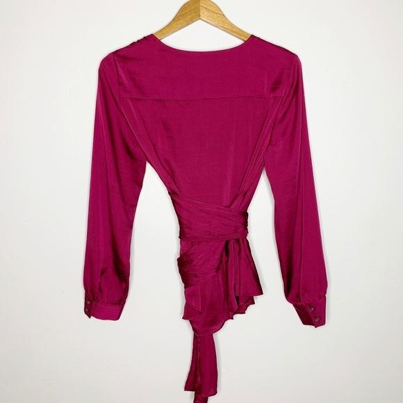 ❌sold❌ Moulinette Soeur Raspberry Brynn Tie Blouse - Picture 5 of 8